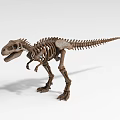 Detailed Tyrannosaurus Rex Skeleton Landscape Sculpture With Prehistoric Creature Art Design