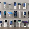 Modern Public Facilities Self Service Kiosks With Diverse Designs And Interactive Screens