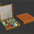Orange First Aid Box Open With Medicine Bottles Tools And Red Cross 3d model