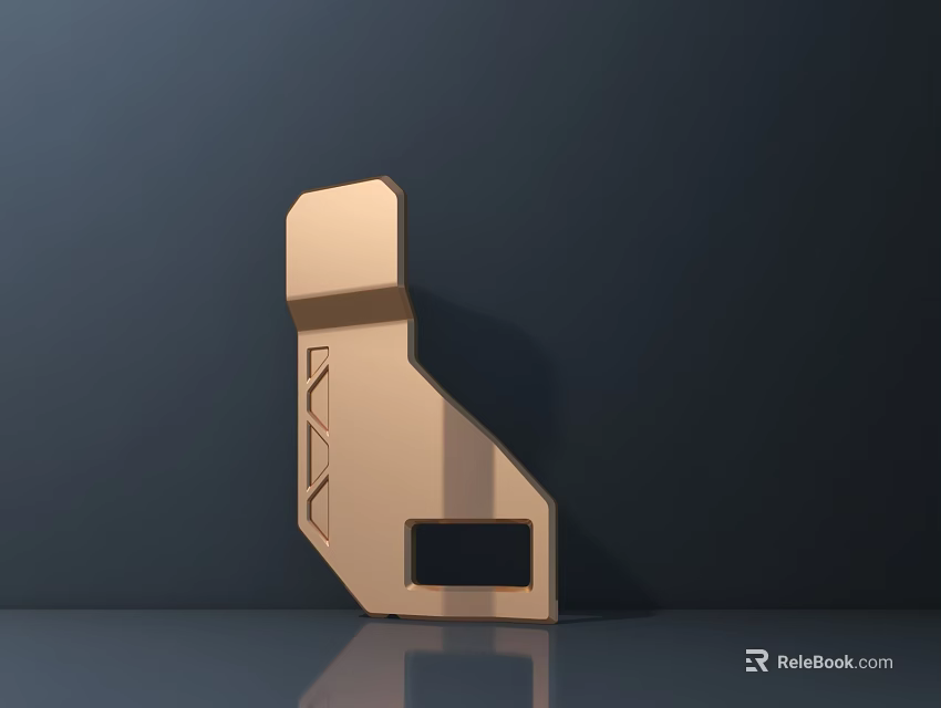 Modern Public Facility 3D Model With Light Brown Exterior And Entrance Design 3d model 