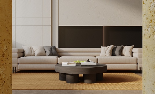 Three-seat sofa 3d model