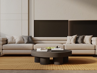 Three-seat sofa 3d model