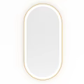 Modern Elegant Oval Mirror with Gold Frame Wall Mounted for Home Decor 3d model