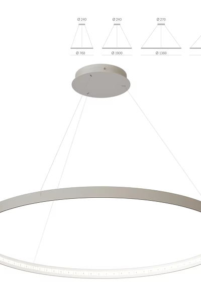Modern White Circular Ring Chandelier With Sleek Hanging Suspension And LED Lighting 3d model