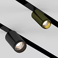 Modern White Downlights And Spotlights On Ceiling Track For Interior Lighting 3d model