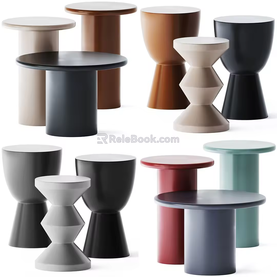 Modern Round Several Round Side Several Corner Several 3d model