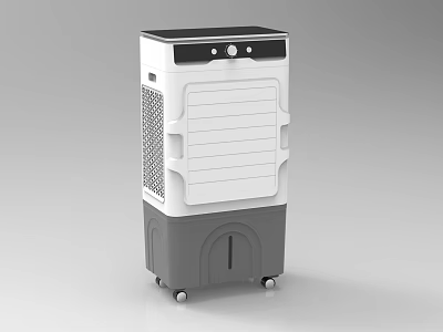 Portable Evaporative Air Cooler With White And Gray Design For Home Use 3d model