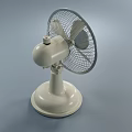 Stylish Modern Desktop Air Cooler Fan With White Base And Gray Blades
