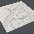 Scenic Glacier Landscape With Snowy Undulating Surfaces And Blue Ice Textures