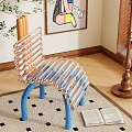 Memphis Single Chair Dopamine 3d model