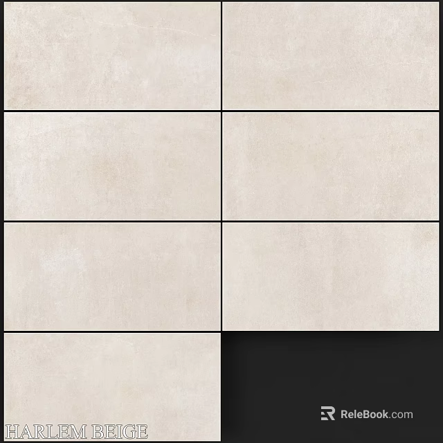 Light Beige Building Components With Rectangular Tiles And Smooth Surface 3d model 