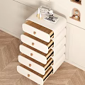 Bucket cabinet bedside table five-layer bucket cabinet 3d model