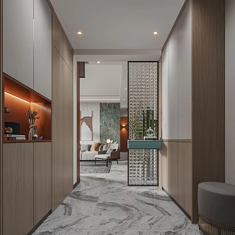 Modern Entrance Living Room 3d model