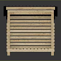 Outdoor Wooden Shed with Sloped Roof and Slatted Sides Floor