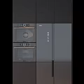 Modern Custom Cabinet High Cabinet Refrigerator 3d model