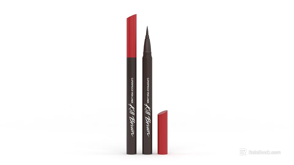 Luxury Cosmetics Red Black Lip Liner And Lipstick Design With Lip Products Set 3d model 