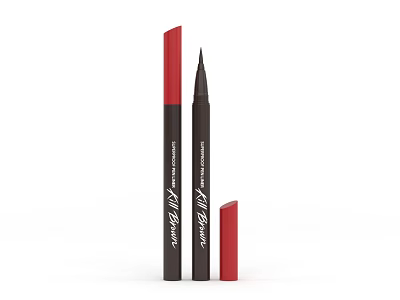 Luxury Cosmetics Red Black Lip Liner And Lipstick Design With Lip Products Set 3d model