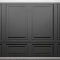 Gray Background Wall With Rectangular Panel Design And Decorative Edge Trim 3d model