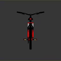 Black and Red Electric Bicycle With Modern Sleek Frame And Red Rimmed Wheels