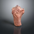 Natural Red Wooden Stump Ornament With Textured Surface For Home Living Space