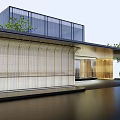 Modern gatehouse Arc-shaped entrance gatehouse 3d model