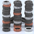 tires waste tires old tires 3d model