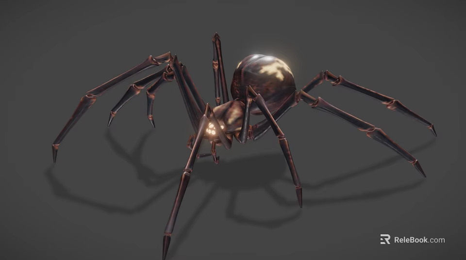 Realistic Black And Gold Reptile 3D Model With Shiny Body On Grey Background 3d model 