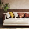 New Chinese-style double sofa 3d model