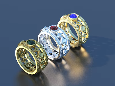 Ring Diamond Ring Gem Ring Gold Ring Silver Ring Jewelry 3d model