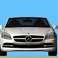 White Modern Convertible Car With Open Top And Sleek Exterior Design 3d model