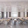 modern classroom 3d model