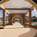 New Chinese Style Pavilion Viewing Platform 3d model