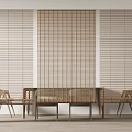 New Chinese-style Bamboo Curtain Partition Roller Blinds Venetian Blinds Pavilion Japanese-style Chinese-style Sunshade Curtain 3d model