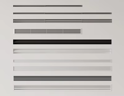 Variety Of Air Conditioner Vent Designs For Selection 3d model