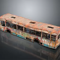 Industrial LOFT Bus Old Bus Abandoned Bus Large Bus 3d model