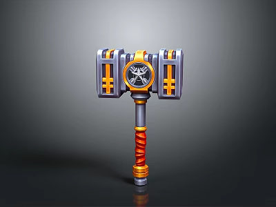 Hammer Warhammer Cartoon Hammer Magic Hammer Thor's Hammer Ancient Weapons Cold Weapons Medieval Items 3d model