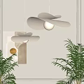 Modern Pendant Light With Curved Leaf Shaped Shades And Soft Warm Glow For Interior Decoration