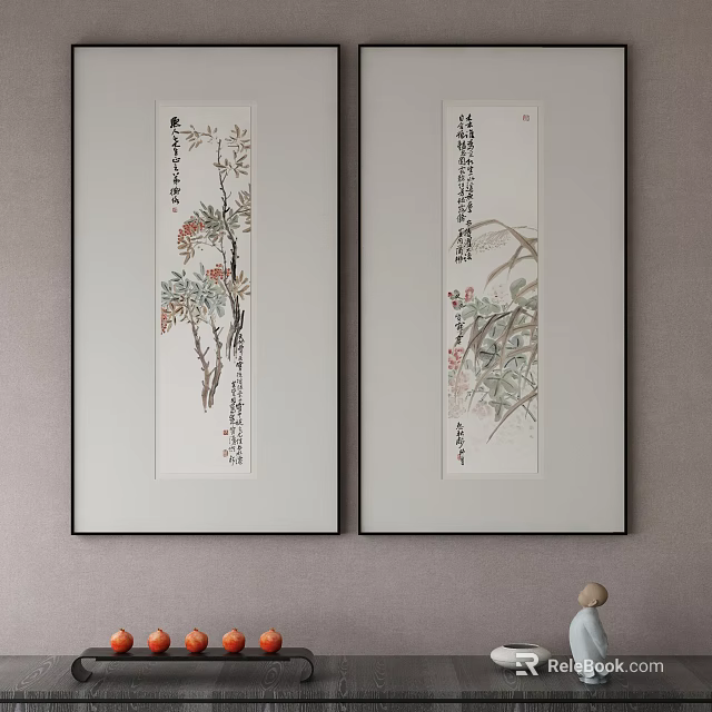 Abstract Painting Wall Decor with Colorful Patterns and Modern Framed Design for Home Interiors 3d model 