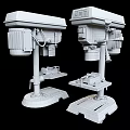 Drill Press Machines With Workbench Base And Controls For Industrial Use 3d model