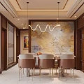 Elegant Modern Living Dining Room Interior With Gold Chandelier Sofa Coffee Table And TV