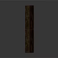 Dark Wooden Bookshelf Filled With Various Stacked Books And Organized Shelves