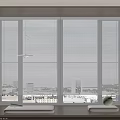 Adjustable Window Blinds For Light Control In Modern Home Interior 3d model
