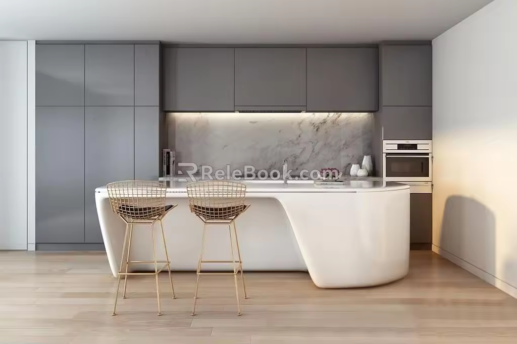 Bar chair combination 3d model