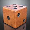 Wooden Dice Shaped Household Item With Circular Holes And Smooth Surface