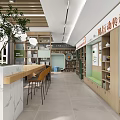 Book Art Decorated Modern Interior With Large Windows Sofa Bar Counter And Decorative Paintings