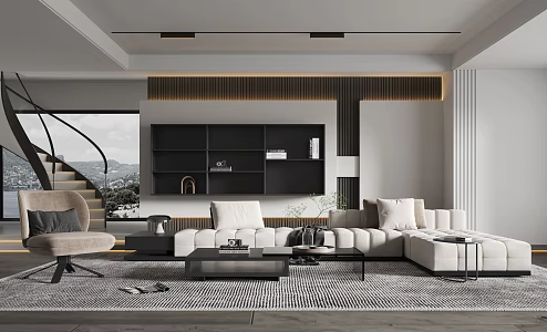 modern living room 3d model