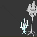 Wrought Iron Candelabra Set With Tall And Short Designs Ornate Metal Branches And Candles