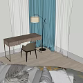 Cozy Hotel Room Interior With Bed Sofa Small Round Table And Wooden Wall