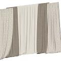 Simple Modern Curtains In Neutral Tones With Star Patterns And Textured Fabric