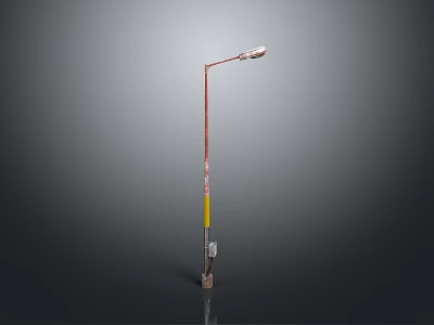 Outdoor Street Lamp Equipment With Durable Lamp Post And Energy Efficient Head 3d model